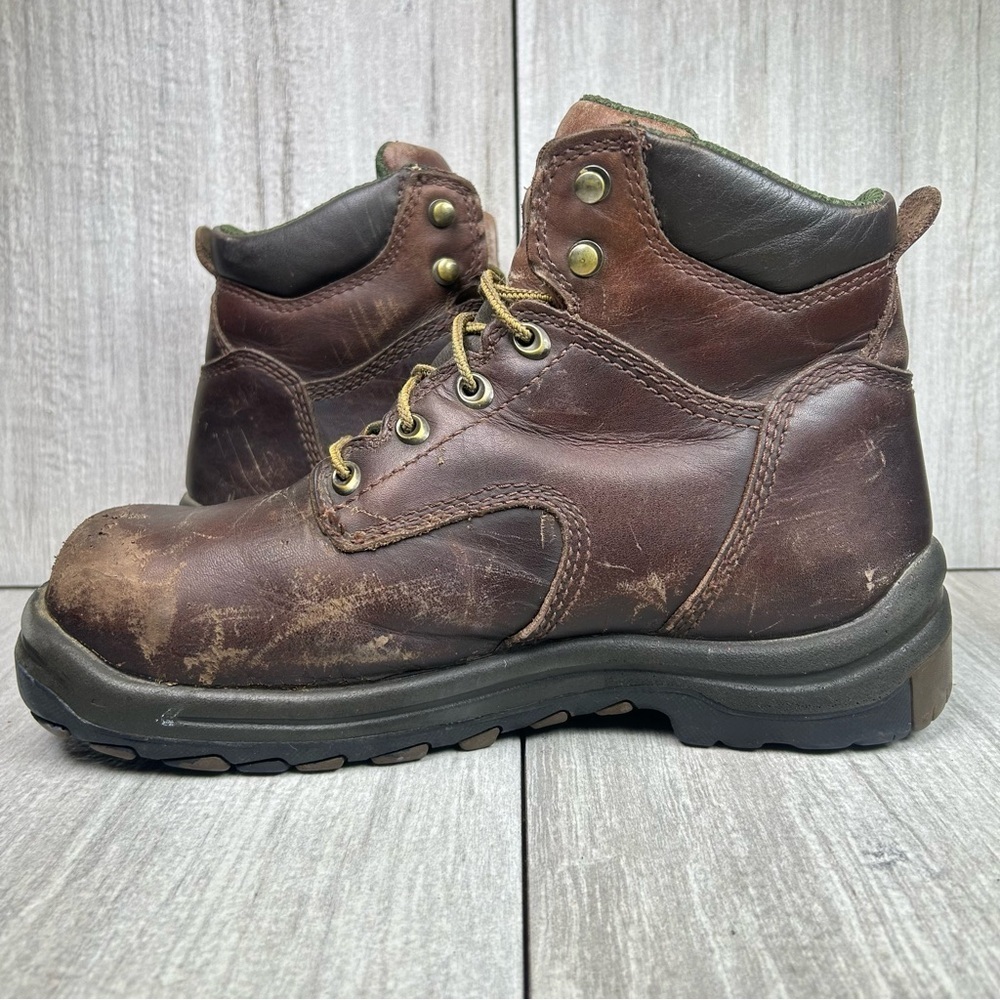 Red Wing King 2220 Toe 6 in EH Safety Toe Work Boot Brown Leather Mens Size 8.5 - Picture 2 of 12